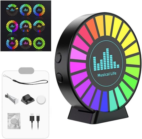 ⁦فواحه RGB إضاءة USB تتفاعل مع الموسيقى متعدده الاستخدام⁩ - الصورة ⁦3⁩